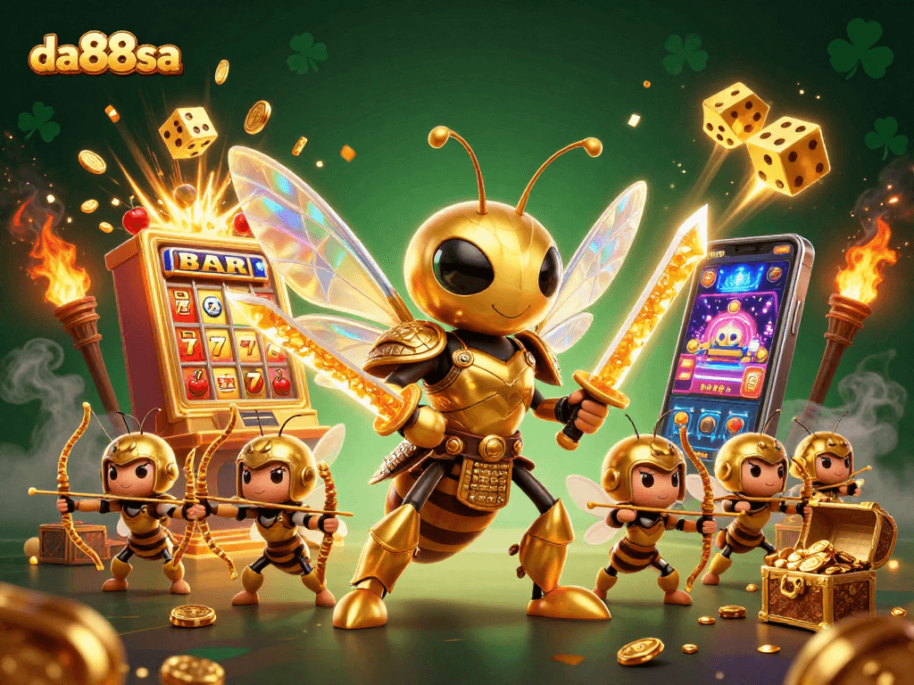 Experience thrilling jackpots with da88sa's magical casino adventures in this vibrant 3D illustration.