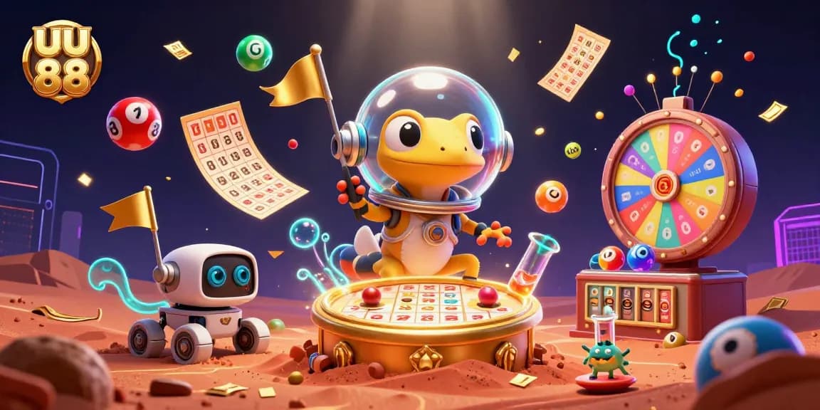 Engage with uu 88 as a cartoon Martian gecko discovers a golden casino amidst dynamic prizes.