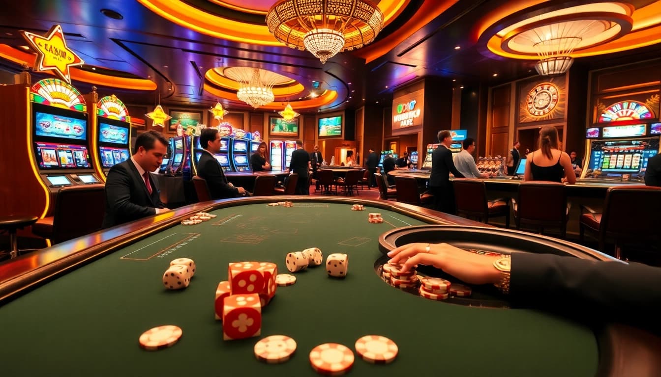 Experience high-stakes action at PS99 COM casino with vibrant gaming elements and professional dealers.