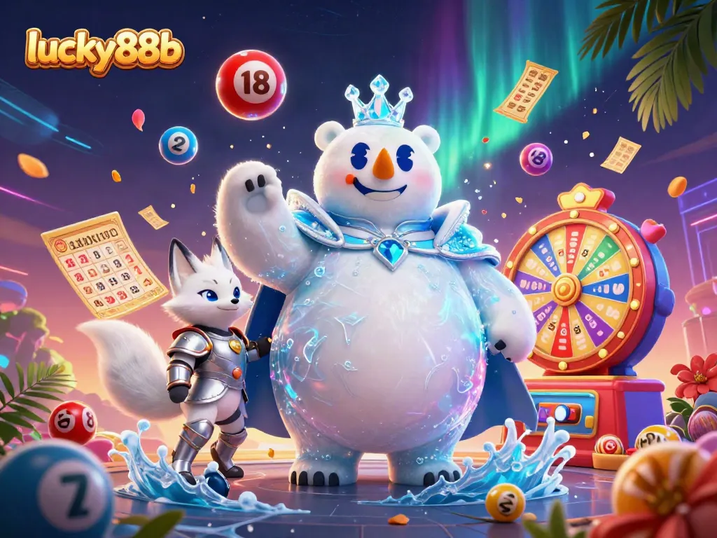 Engage in thrilling games at lucky88b with the vibrant lottery scene featuring colorful balls and prizes.