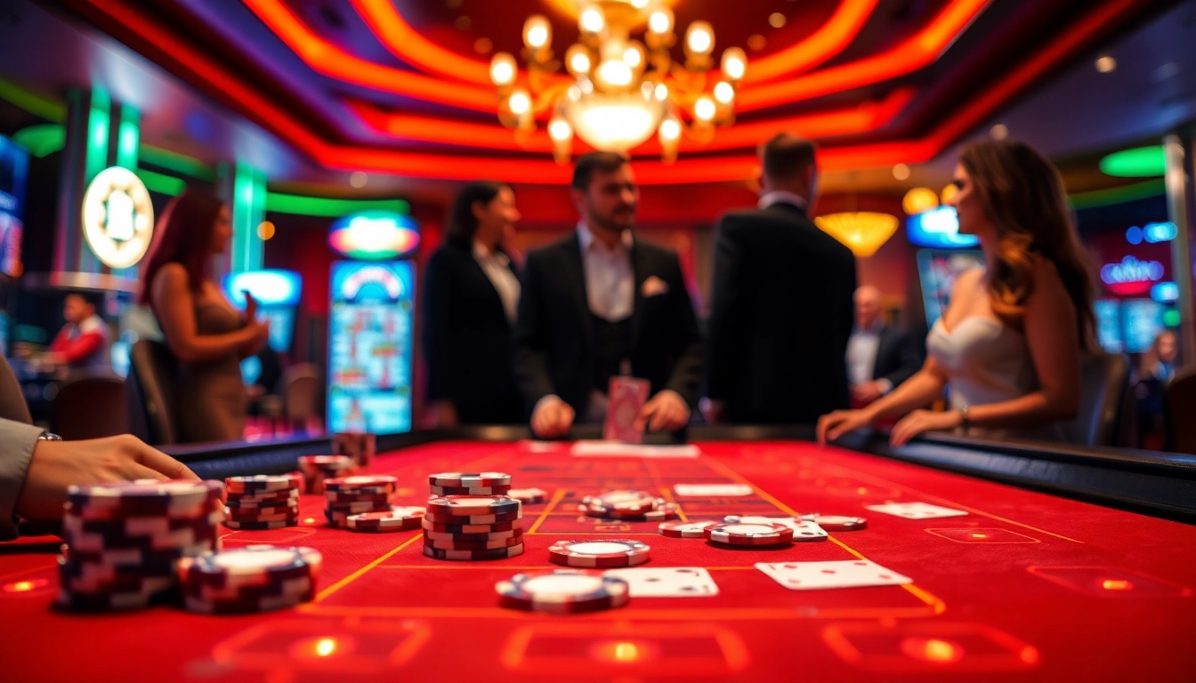 Neue casino bonus ohne einzahlung in action at a vibrant gaming table setting.