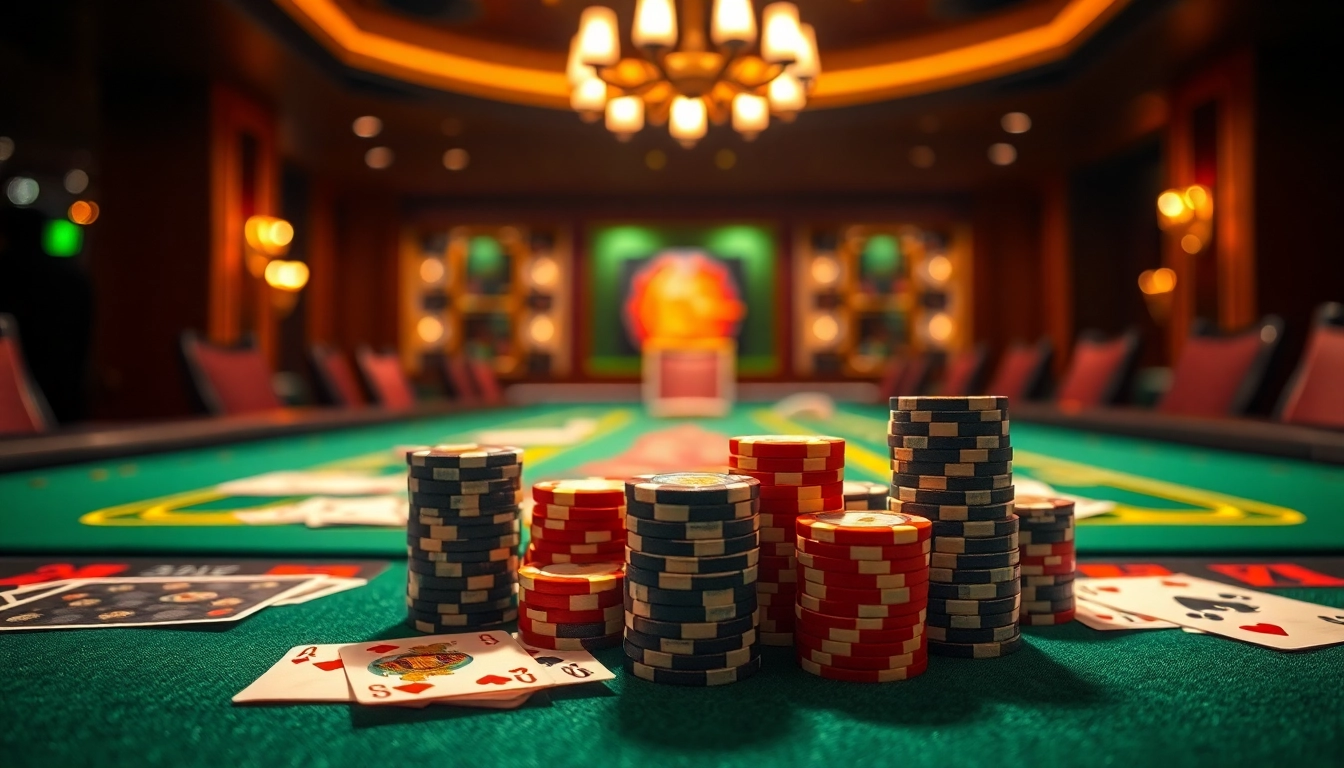 1777 bet login password ব্যবহার করে ক্যাসিনোর টেবিলের উপর চিপস এবং কার্ডসের ছবি।