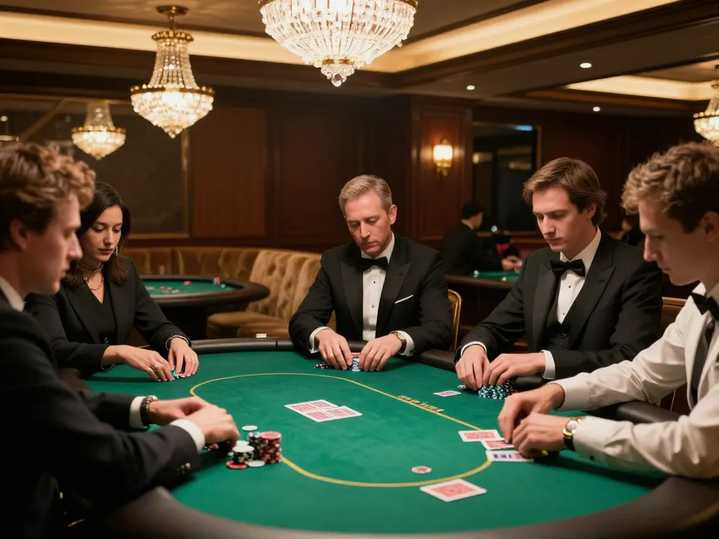 Experience live poker action at https://max88sss.com/ with players in elegant attire and upscale ambiance