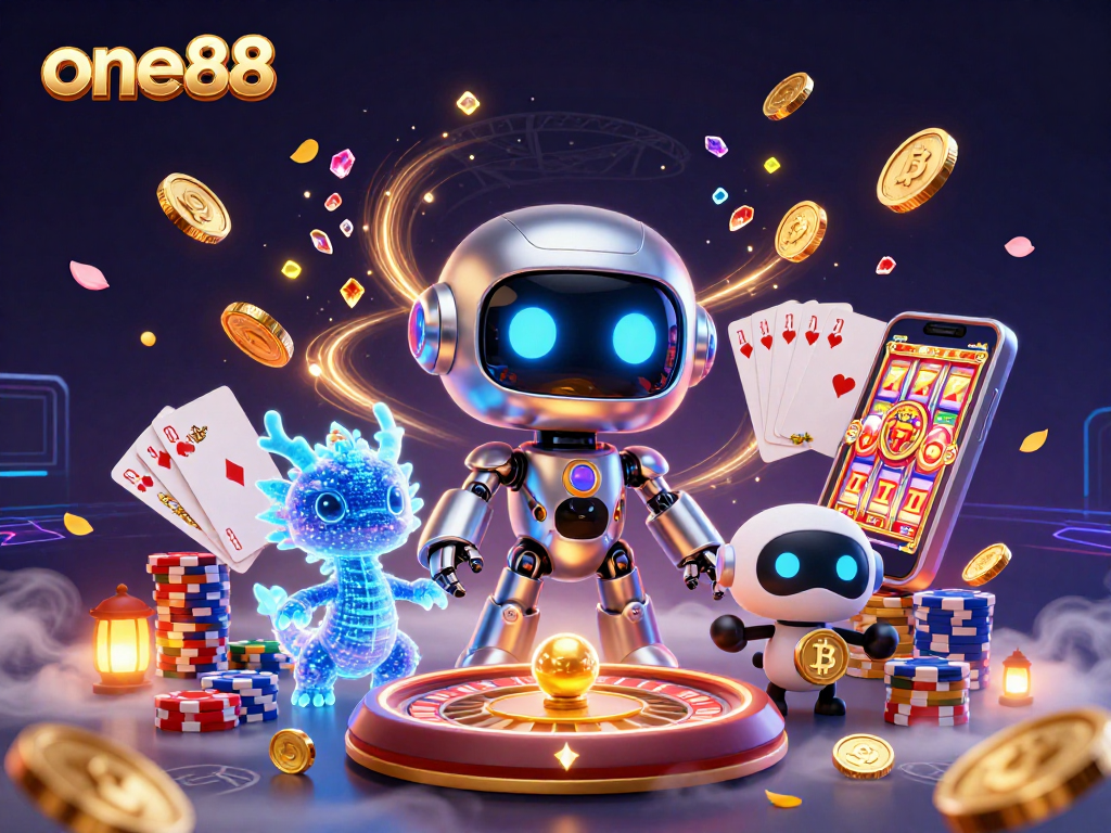 Experience thrilling games at one88 with a dynamic 3D casino scene featuring advanced graphics and epic gameplay elements.