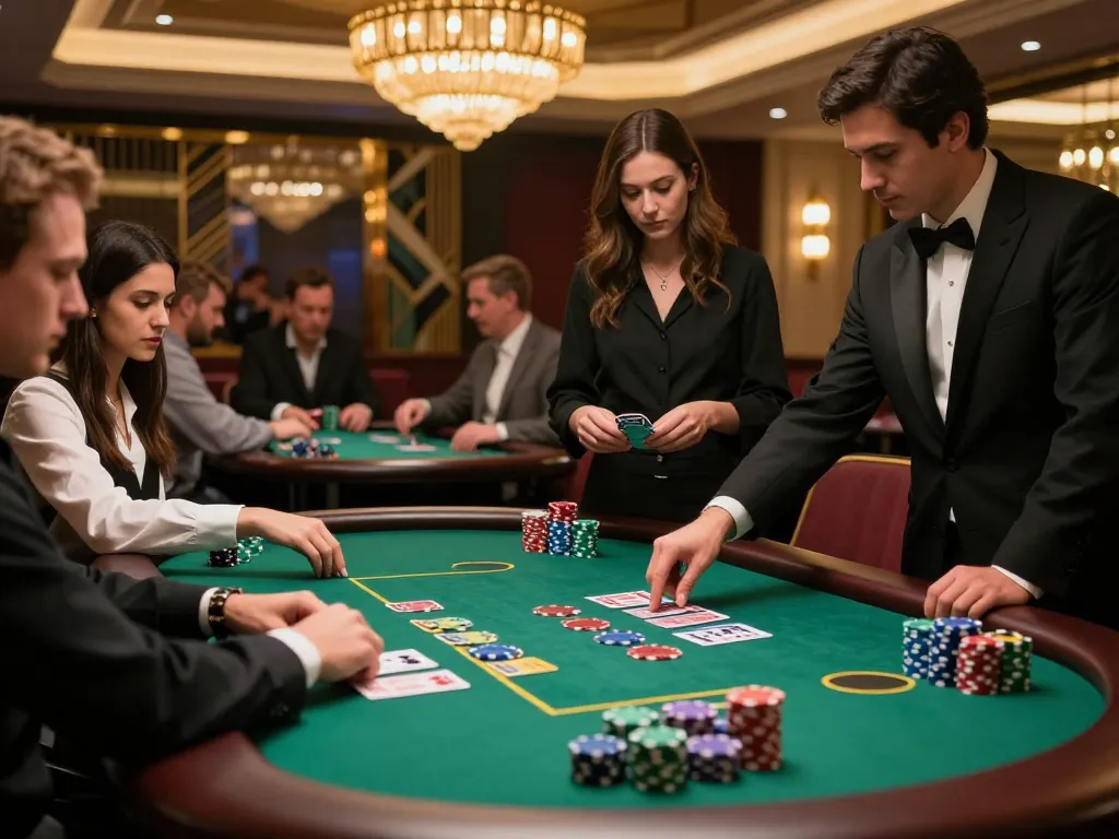 Experience dynamic blackjack gameplay at Da 88 casino with players focused and engaged