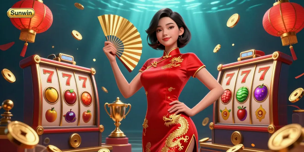 Experience thrilling slot games with Sunwin in this vibrant and dynamic casino scene.
