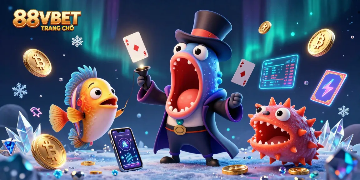 Engage with 88VBET TRANG CHỦ's exciting gaming world, featuring magical creatures and crypto elements.