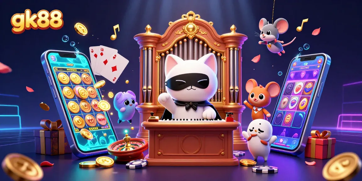 Play exciting games at gk88's vibrant casino featuring dynamic characters and thrilling slots.