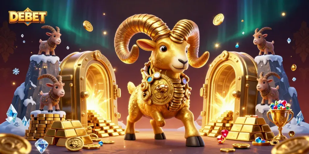 Win big with DEBET in this vibrant 3D illustration showcasing exciting casino elements.