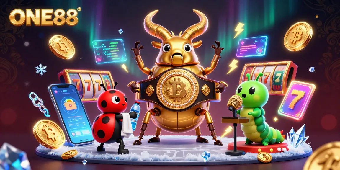 Engage with ONE88's exciting gaming elements in an ultra-detailed illustration showcasing vibrant casino fun.