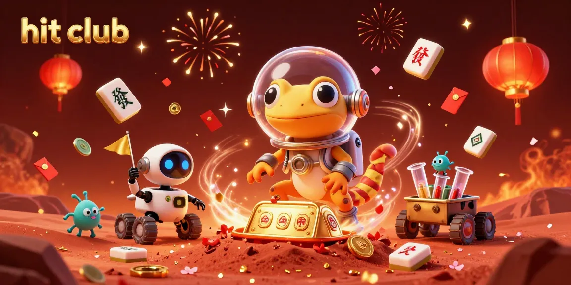 Experience the hit club with vibrant casino action featuring a Martian gecko and golden treasures.