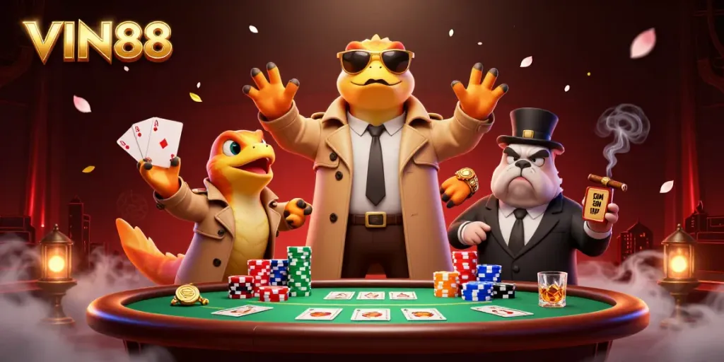 Engage with VIN88 players at the dynamic VIP casino lounge with entertaining raptors.