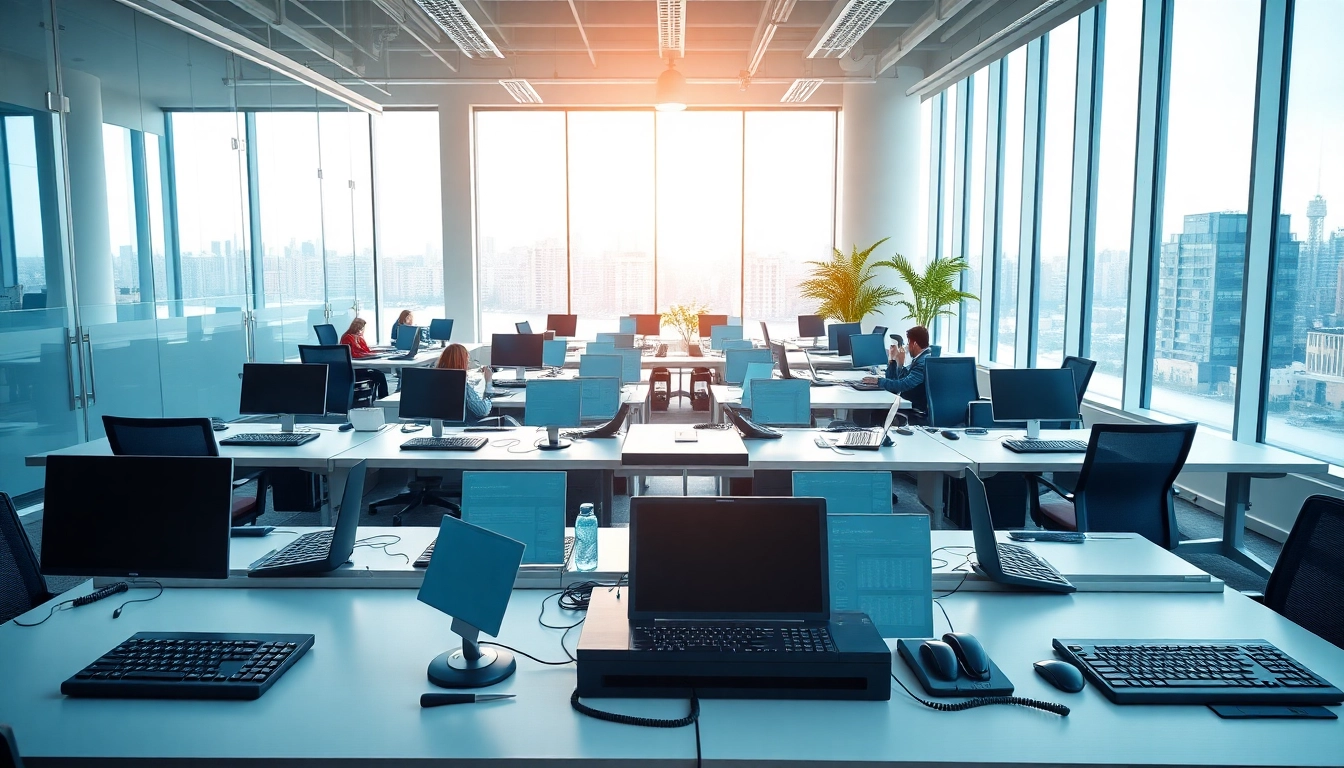 Enhance your knowledge about top business phone providers in a modern office environment.