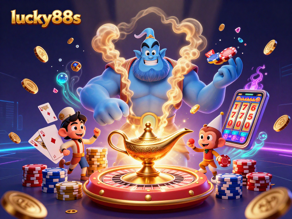 Engage in thrilling gameplay at lucky88s with enchanted characters and a vibrant casino scene.