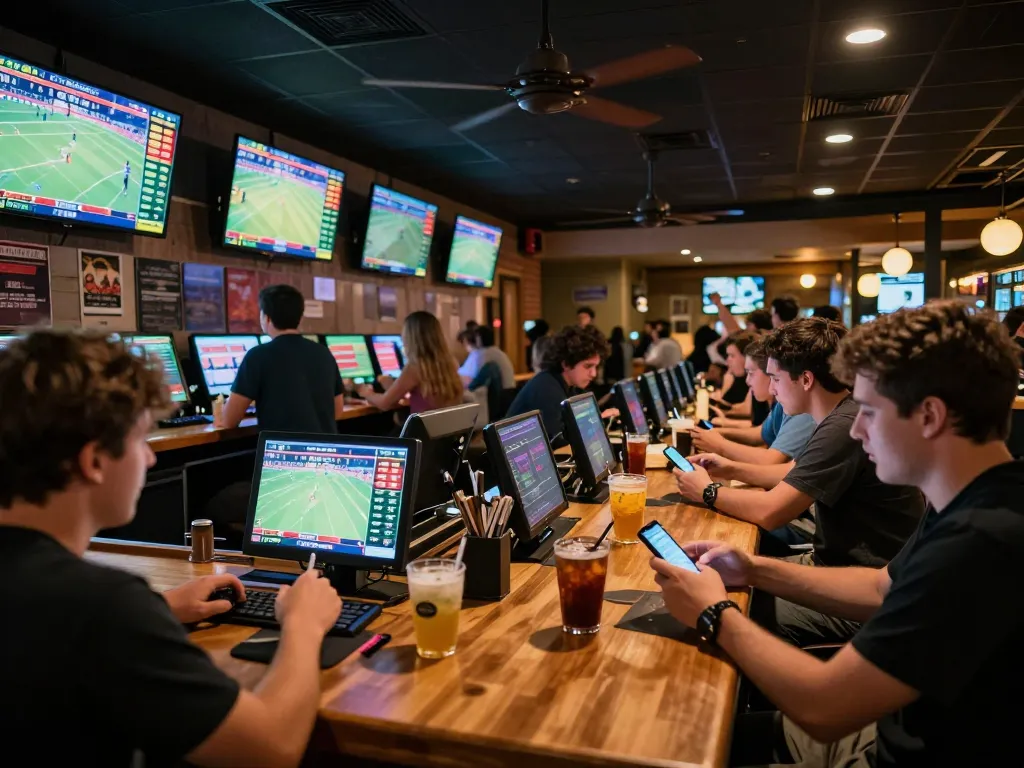 Kèo nhà cái hôm nay showcased in a vibrant sports betting setting with enthusiasts engaging in betting activities.
