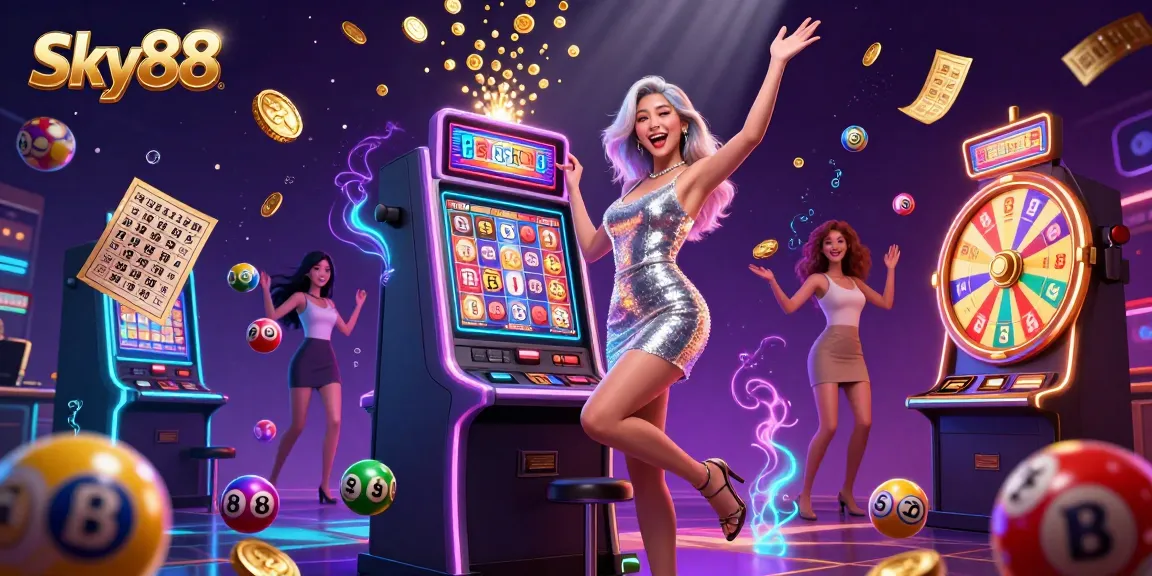 Sky88 offers thrilling gambling experiences with colorful games and vibrant slot machines.