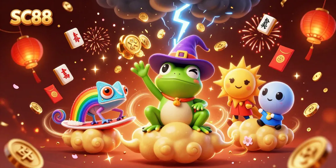 Engage in thrilling gambling action with SC88 featuring magical creatures and vibrant casino elements.