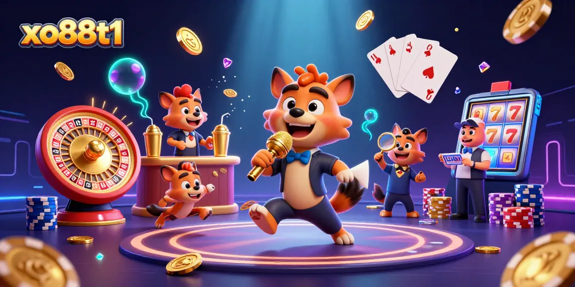 Experience fun at the xo88t1 casino with hyenas mixing drinks and entertaining guests.