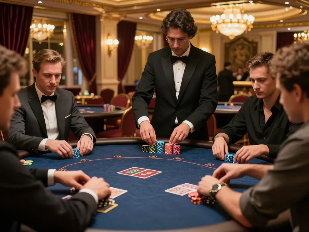 Experience high-stakes gaming at the vb88 poker table in a luxurious casino setting