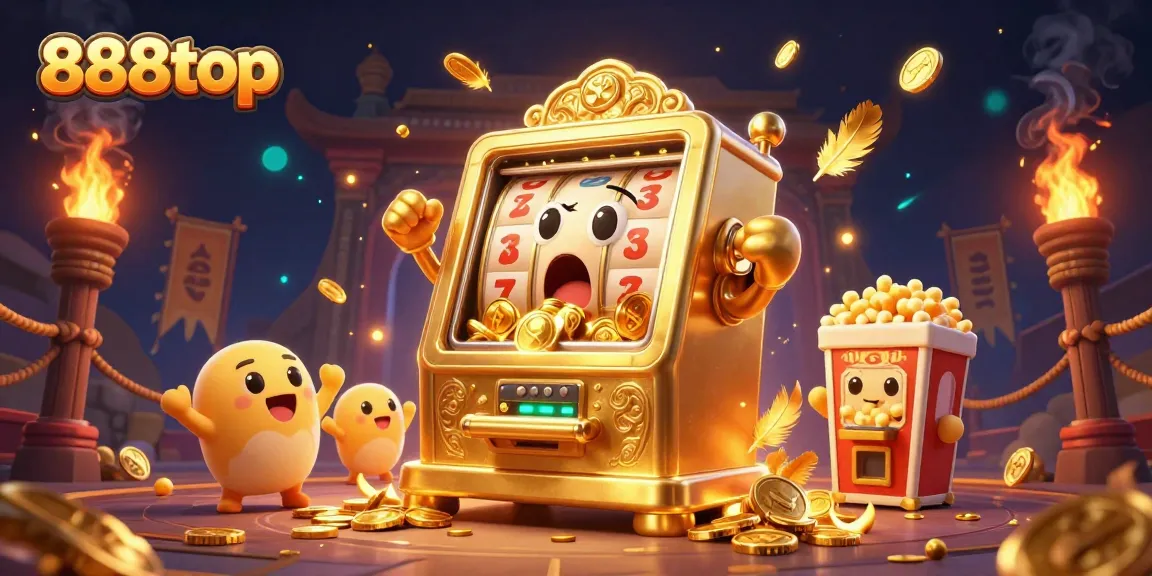 Engage with 888top's thrilling jackpot spectacle where golden slot machines celebrate victories!