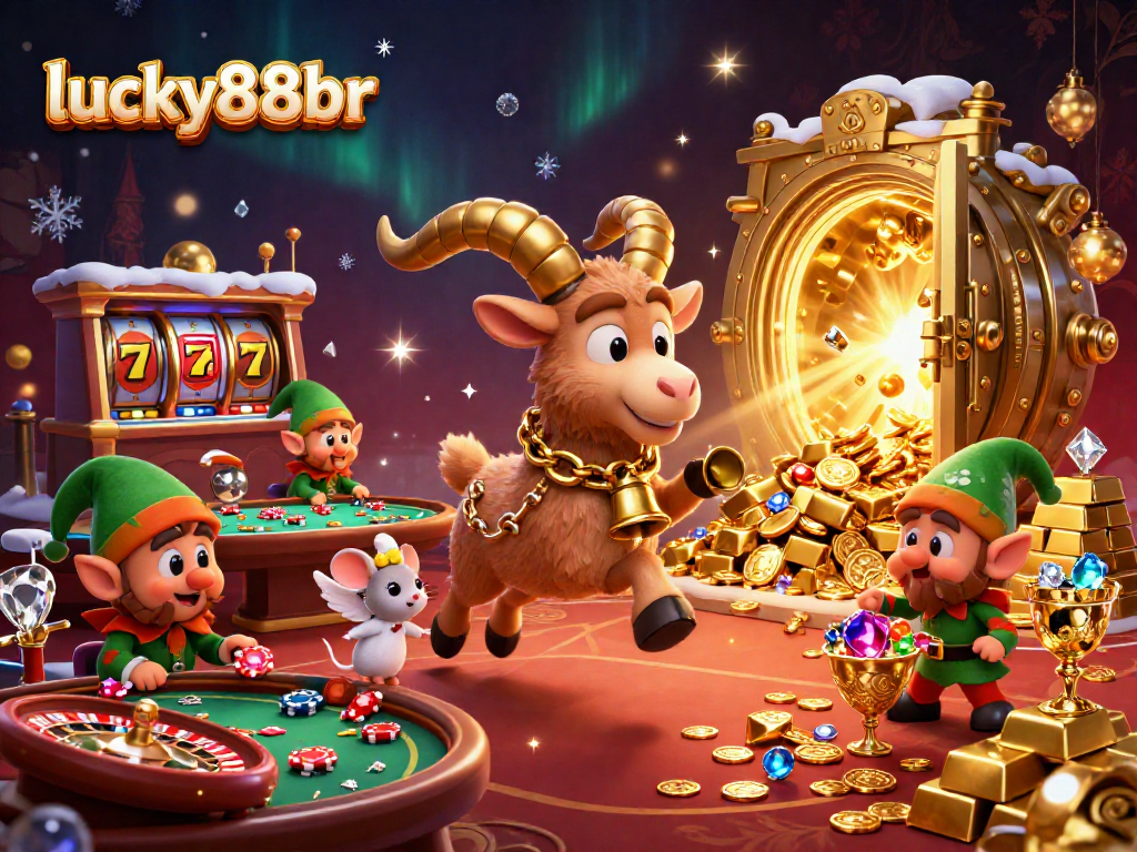 Experience thrilling gameplay at lucky88br with an exciting 3D casino scene filled with action and vibrant characters.