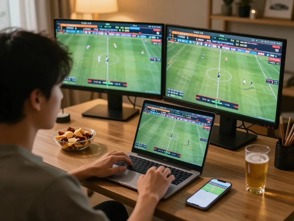 Placing strategic bets on co88 during a live sports event from home.