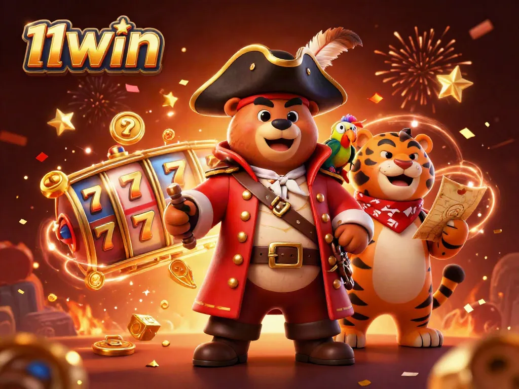 Experience thrilling gaming action at 11WIN with vibrant characters and rich casino elements.