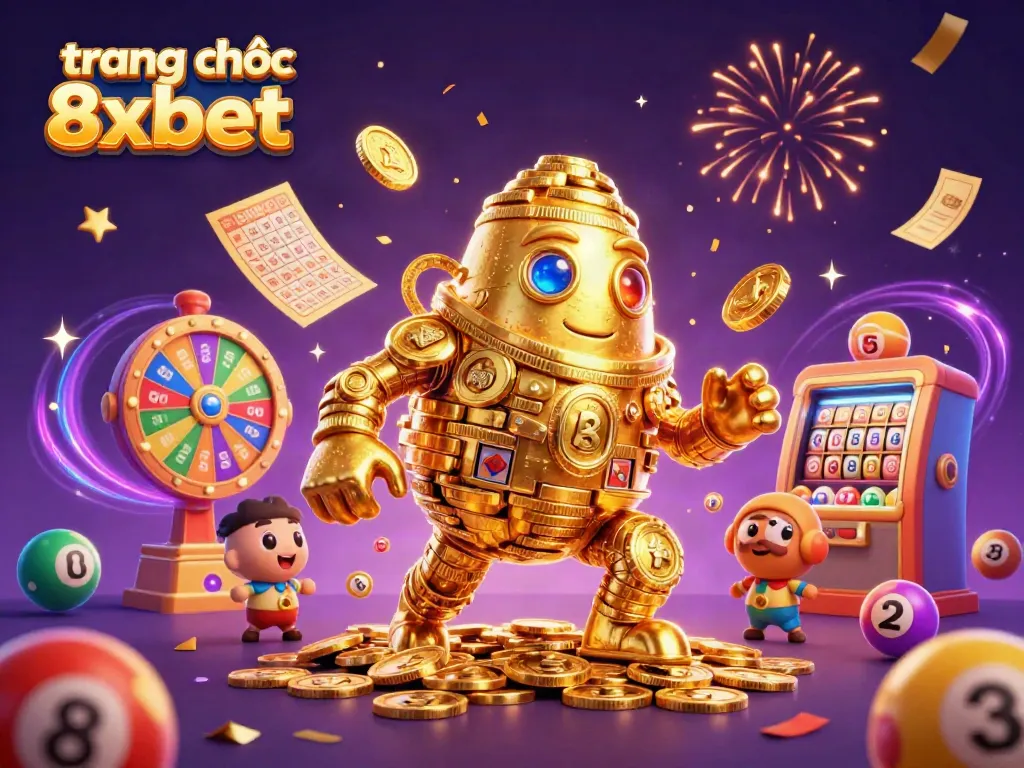 Experience the magic of trang chủ 8xbet with a vibrant 3D gaming scene showcasing unique casino elements.